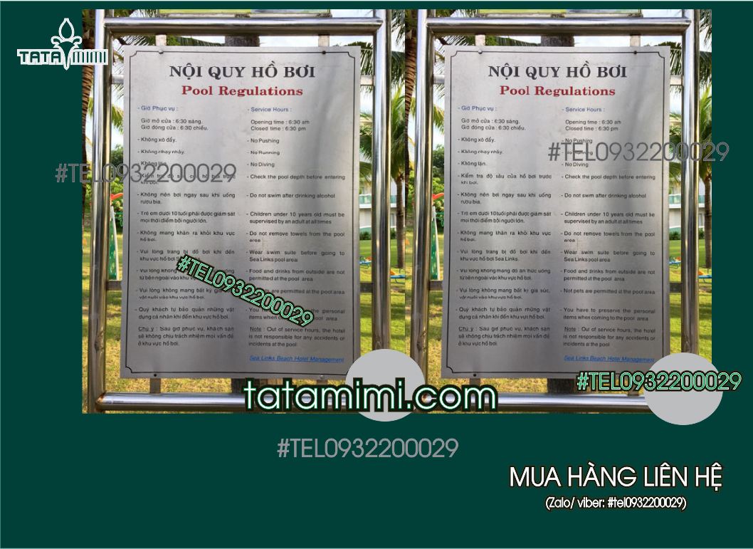 Biển nội quy cơ quan treo ngoài trời