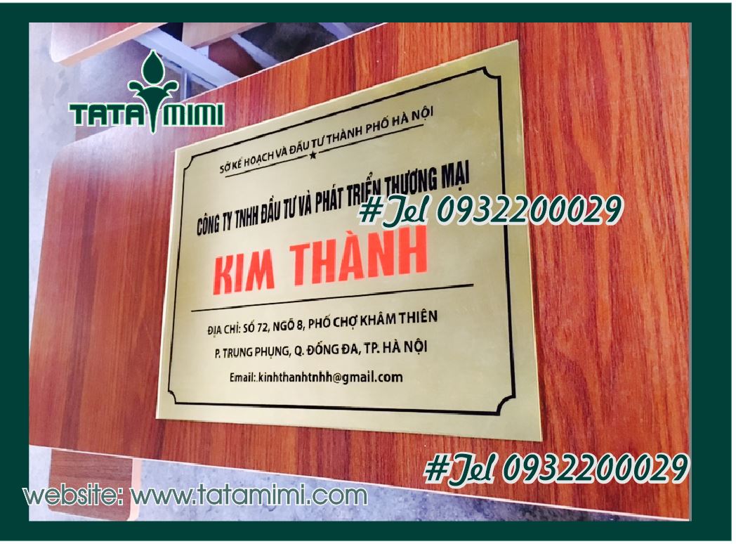 Biển công ty mica inox