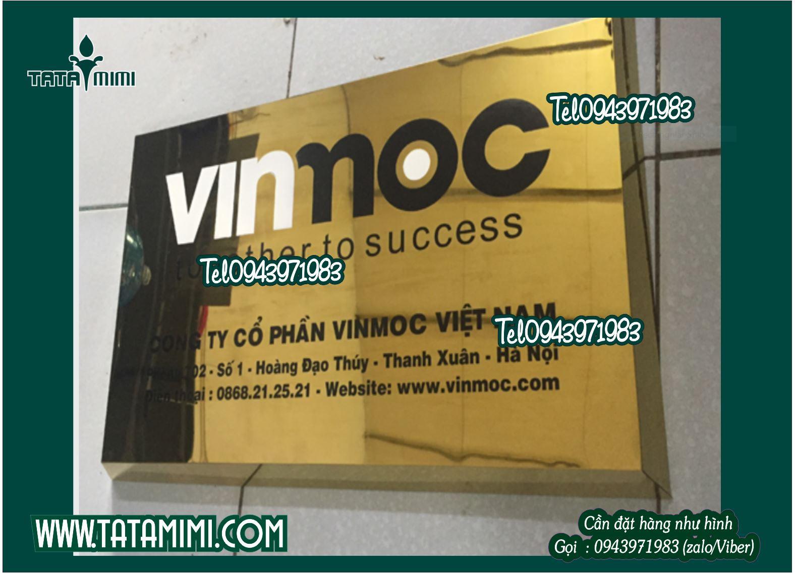 Biển công ty mica inox