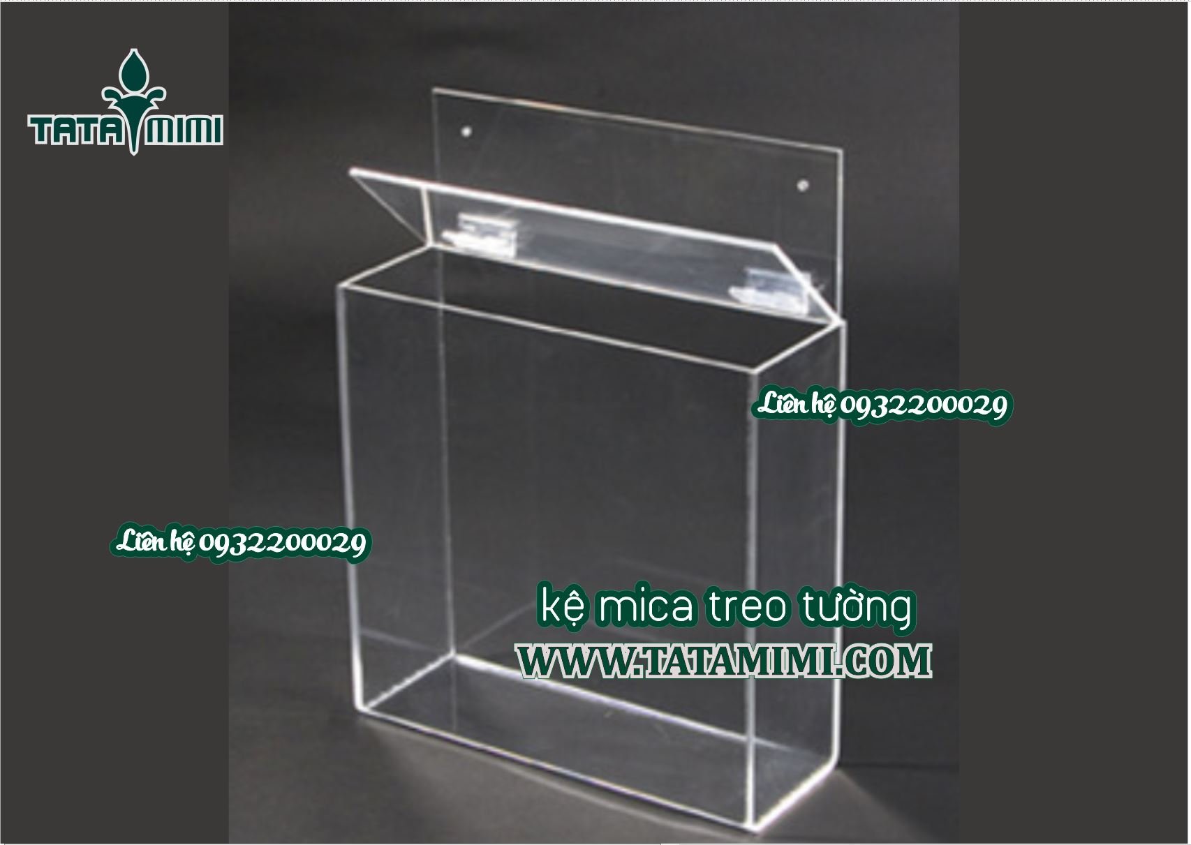 Những mẫu kệ treo tường làm từ mica 2mm