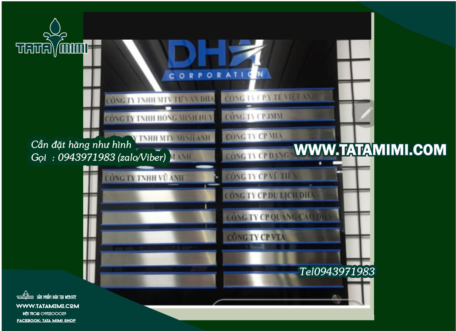 Biển chỉ dẫn toà nhà làm từ inox