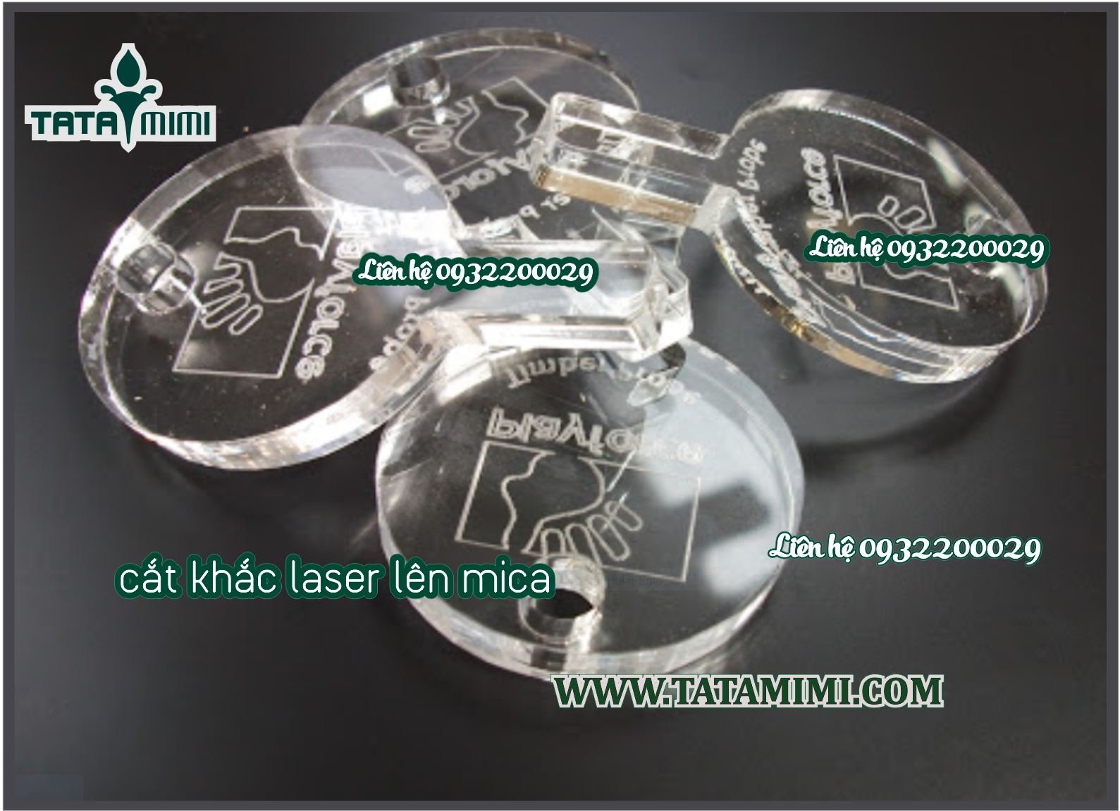 Nội dung được khắc lên mica trong