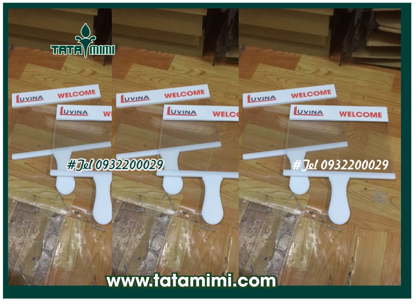 Bảng đón khách kích thước A4 ngang