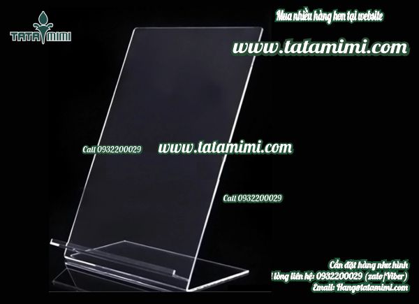 Kệ uốn chữ L mica 2mm theo kích thước