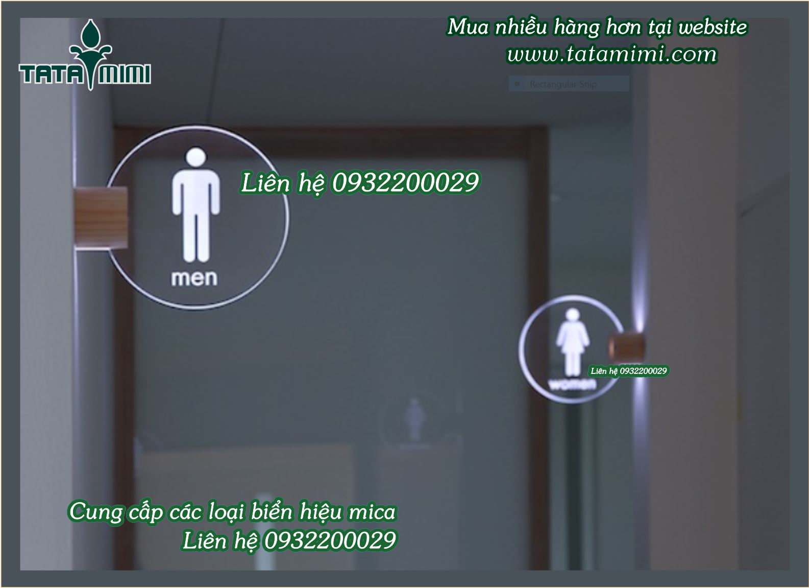Làm biển Wc bằng mica có led siêu sáng.