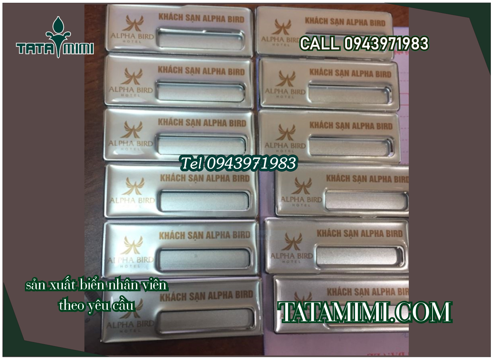 Thẻ tên nhân viên làm số lượng lớn
