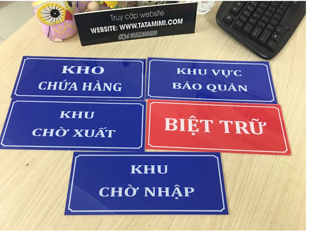 Biển phòng ban inox in UVcòn mica in decal