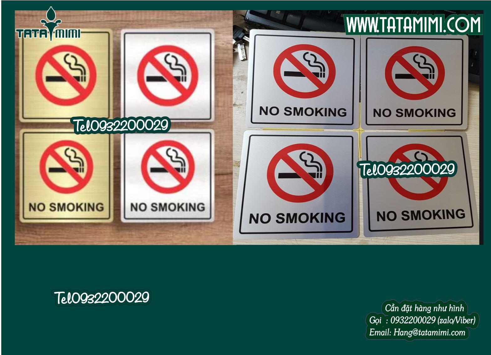 Biển bảng cấm hút thuốc in decal