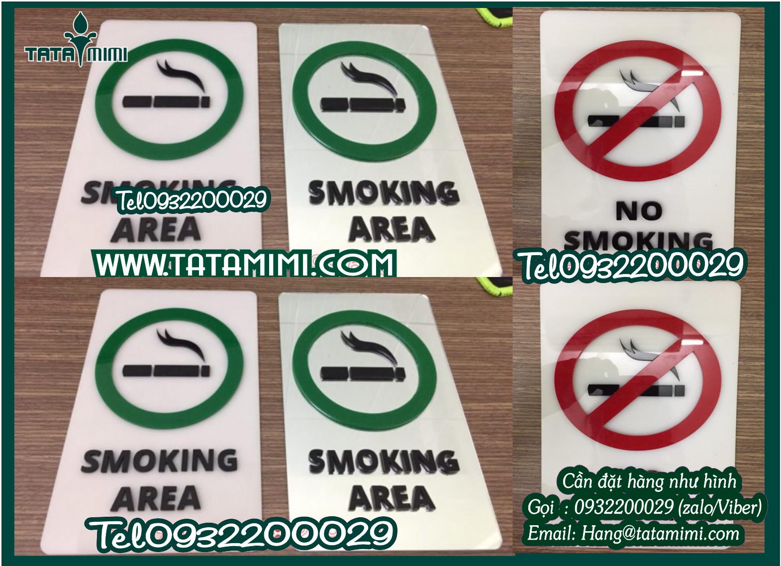 Biển bảng cấm hút thuốc in decal