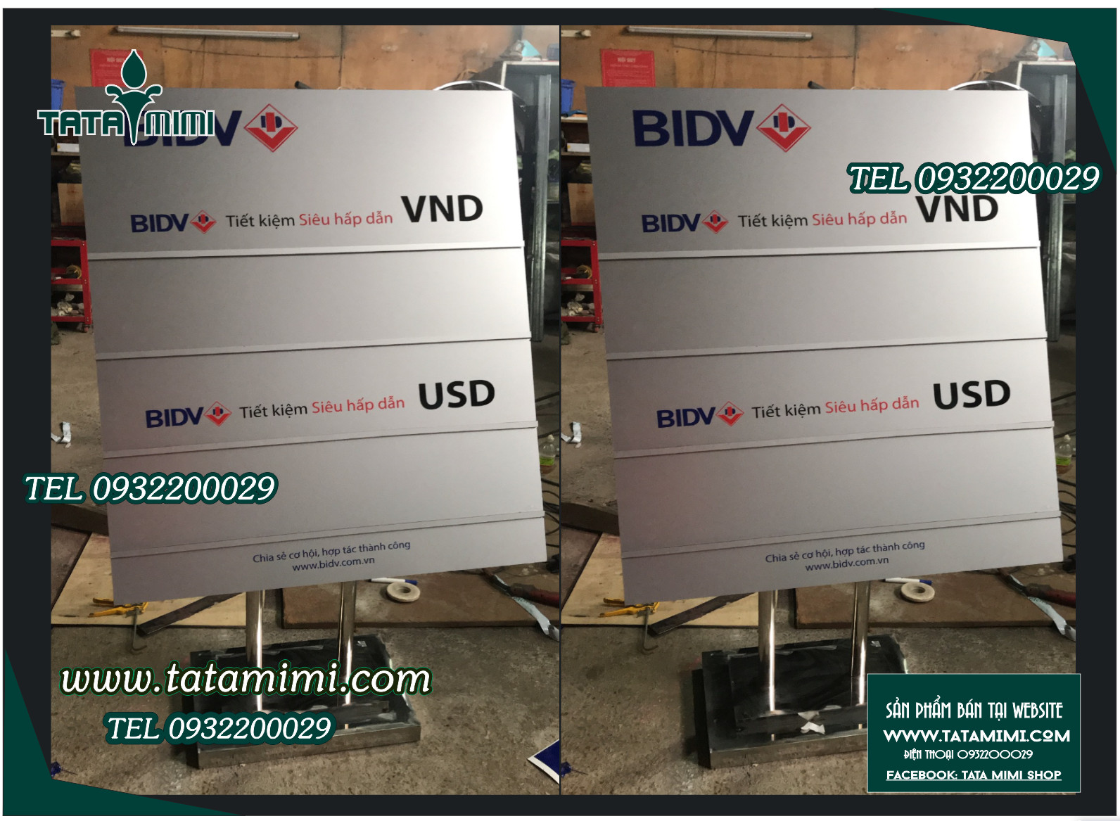 Biển lãi suất làm từ chất liệu nào