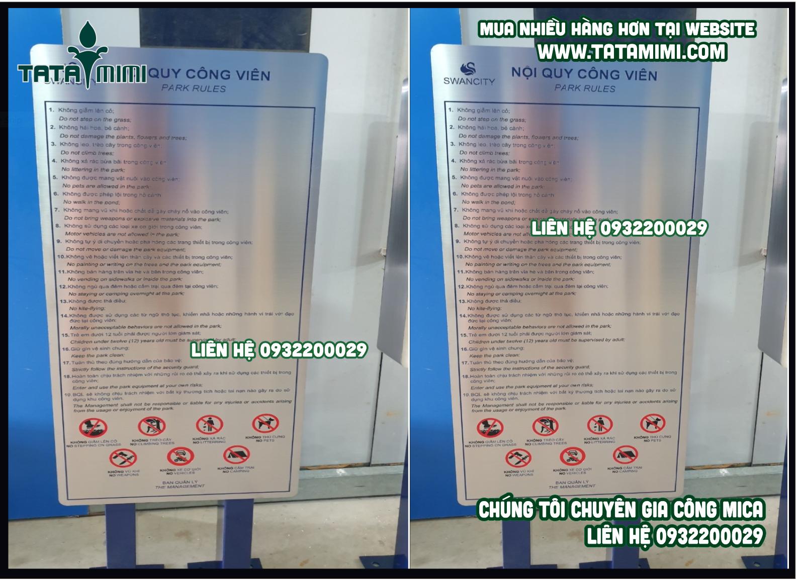 Biển nội quy cơ quan treo ngoài trời