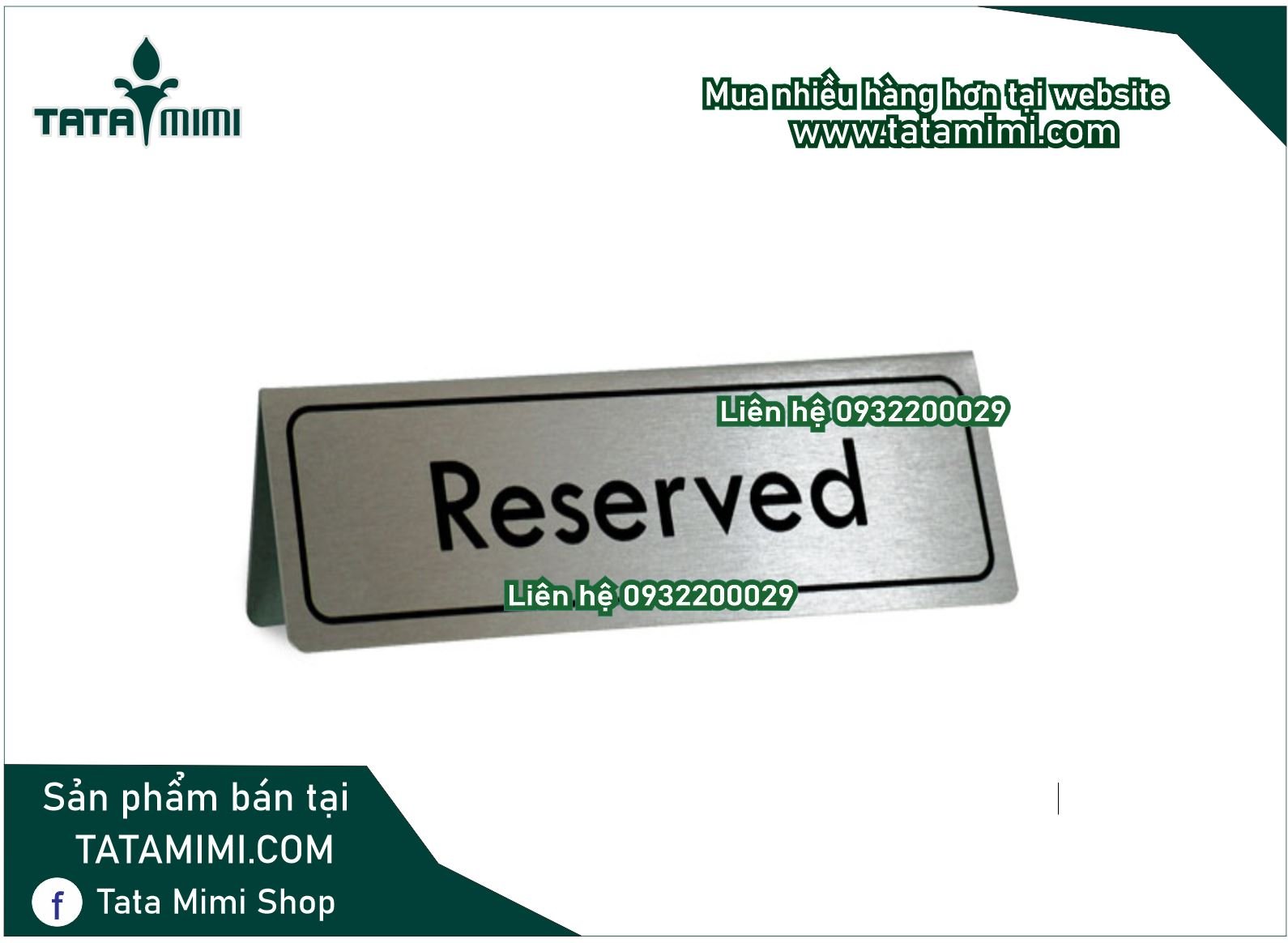Biển đặt bàn 2 màu inox