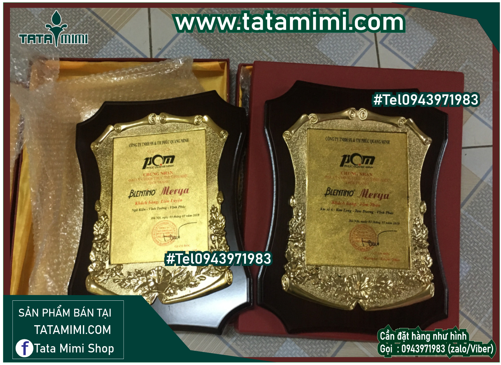 Bảng vinh danh có khổ ngang và đứng
