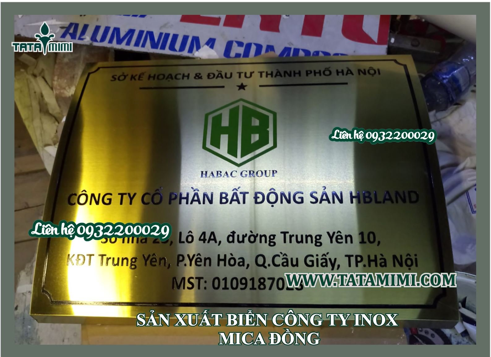 Làm biển công ty bằng inox 201 và 304