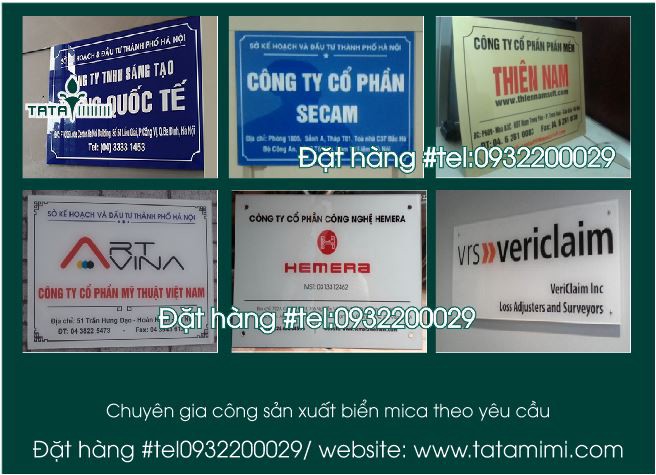Biển công ty gắn chữ nổi hay decal