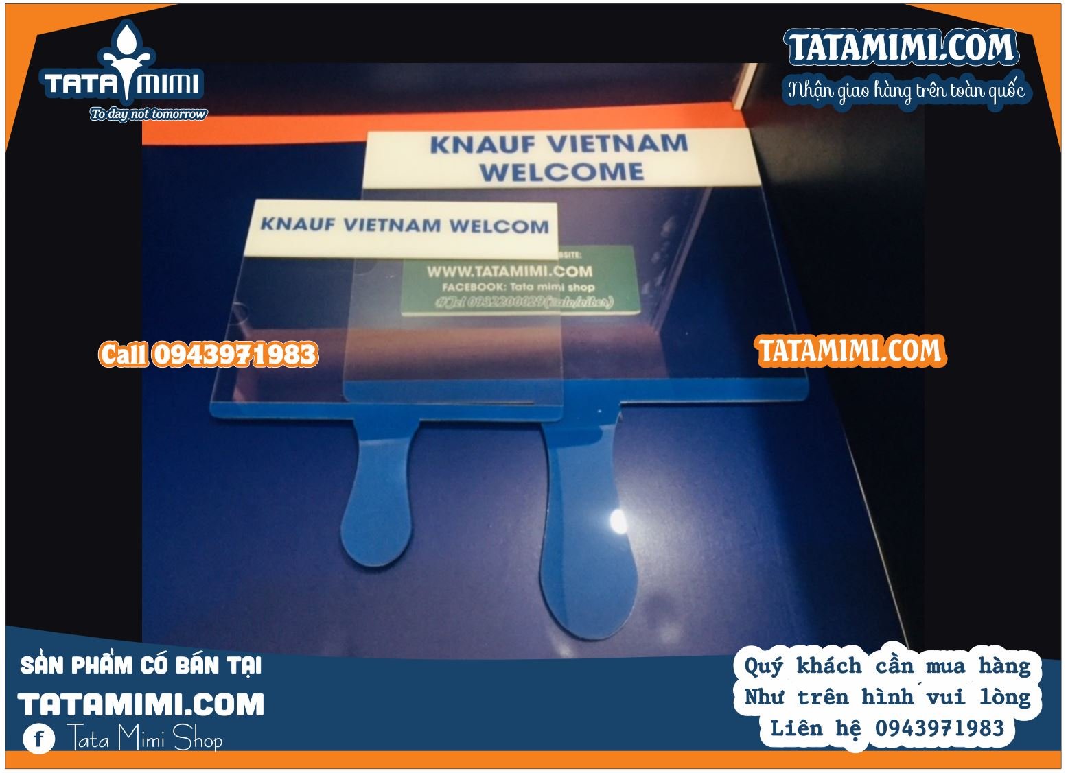 Bảng đón khách kích thước A4 ngang