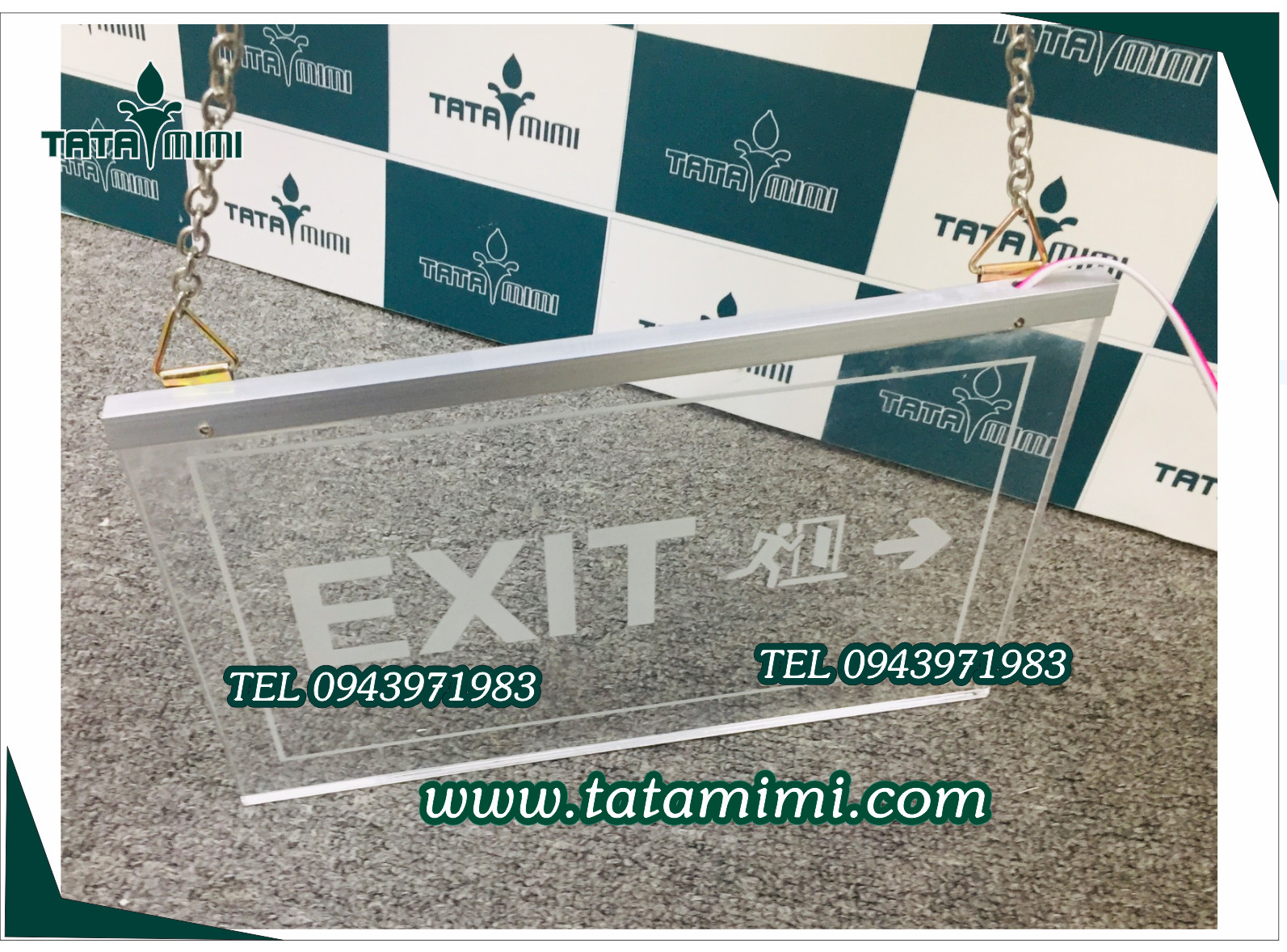 Hộp đèn Wc-Biển exit dùng trong tòa nhà và khách sạn