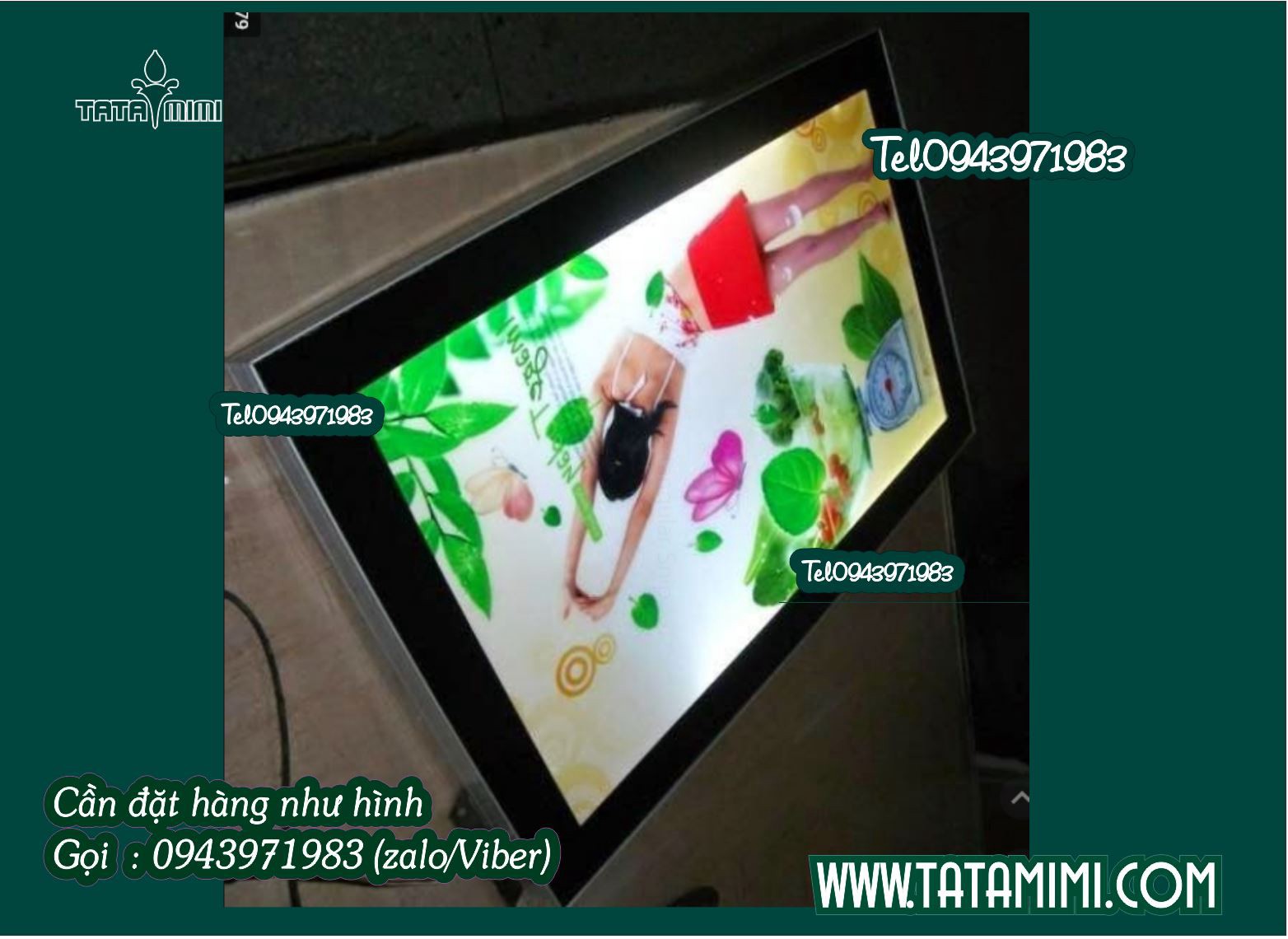 Mẫu menu led để ngoài trời