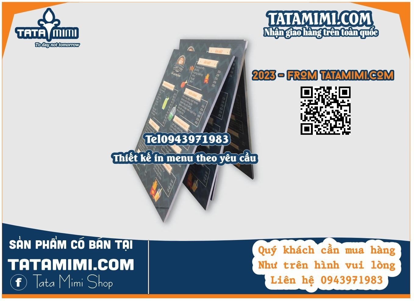 Bảng menu cầm tay kích thước a4