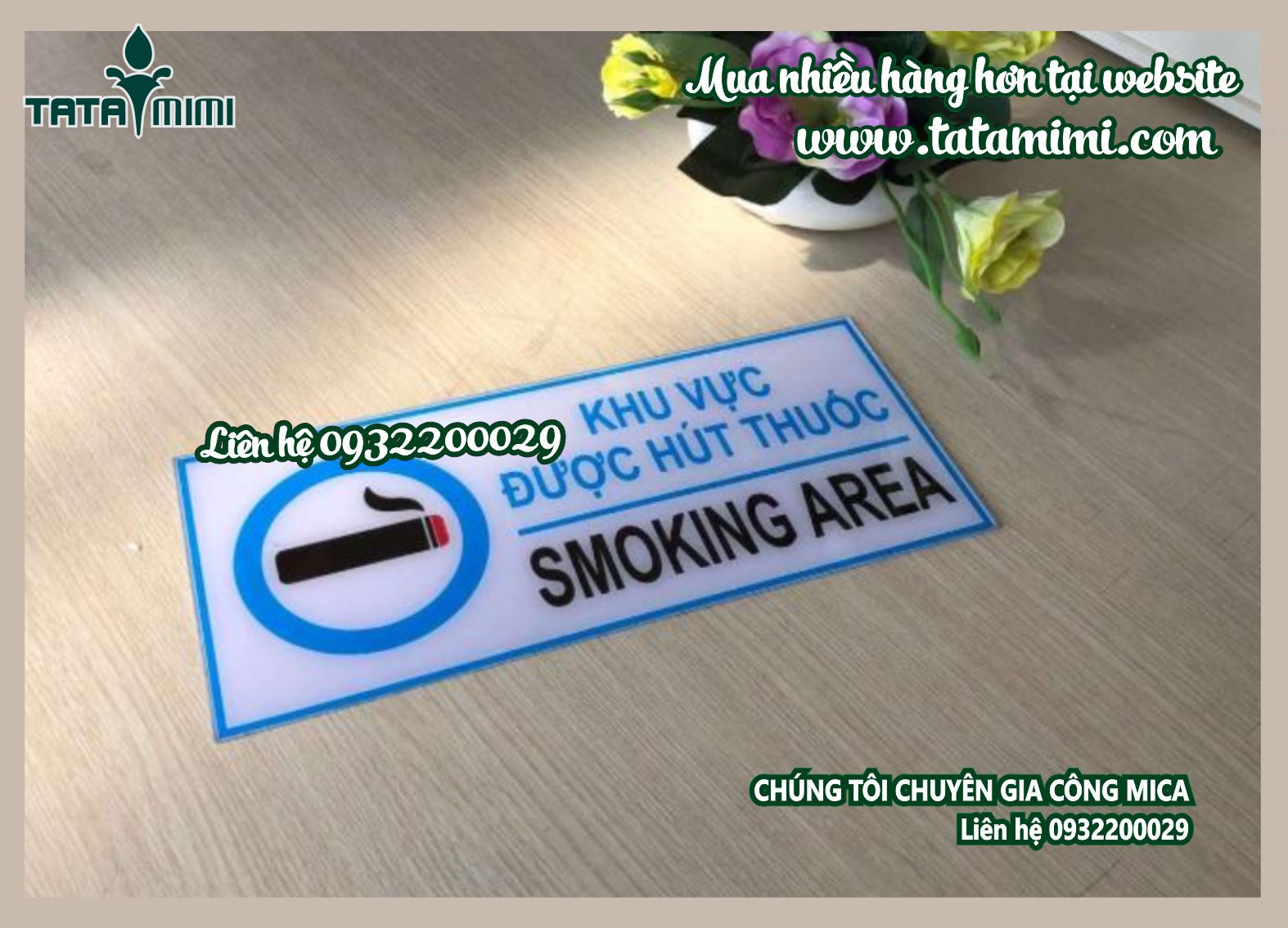 Biển cấm hút thuốc nhận đặt theo kích thước
