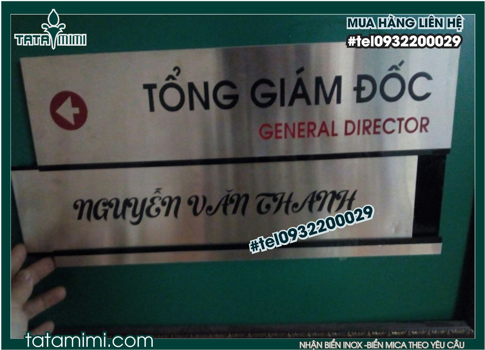 biển phòng ban bằng chất liệu mica