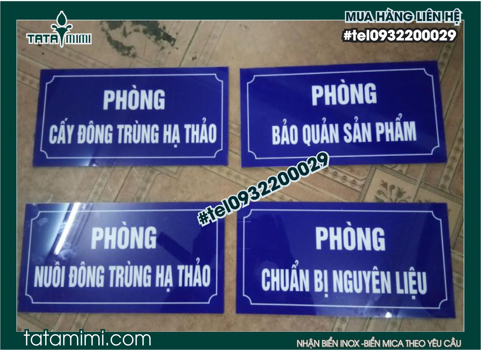 Biển phòng ban từ mẫu đơn giản hay cầu kì