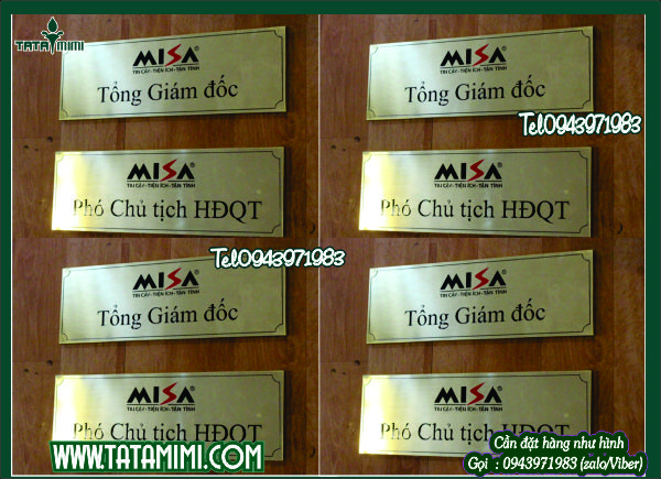 Bảng phòng ban kích thước phù hợp