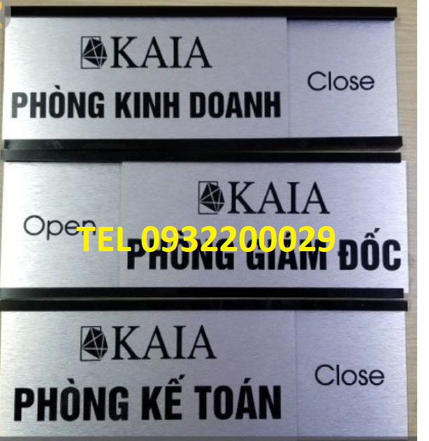 Bảng phân biệt các phòng và kho trong xưởng làm việc