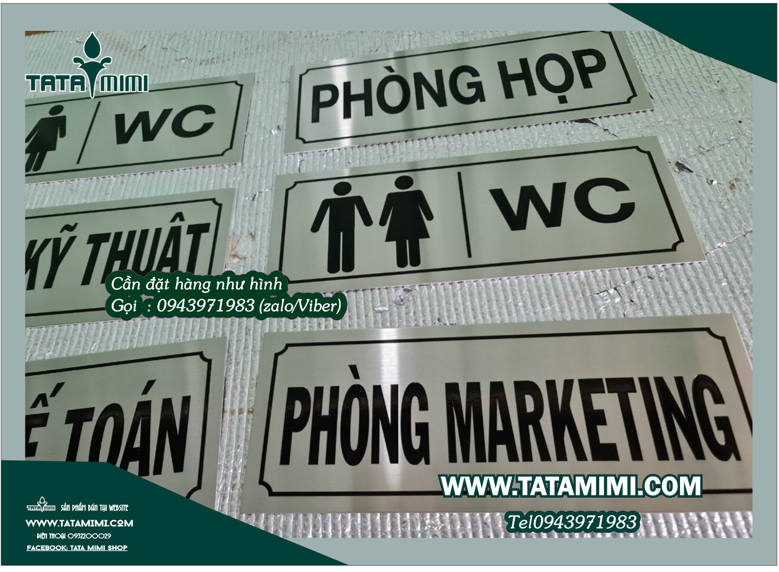 Biển wc mica làm từ mica