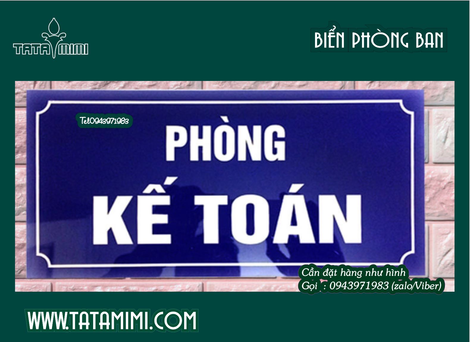 Biển phòng ban in nội dung kèm hình ảnh