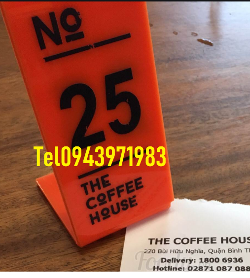 Thẻ bàn cà phê có sẵn