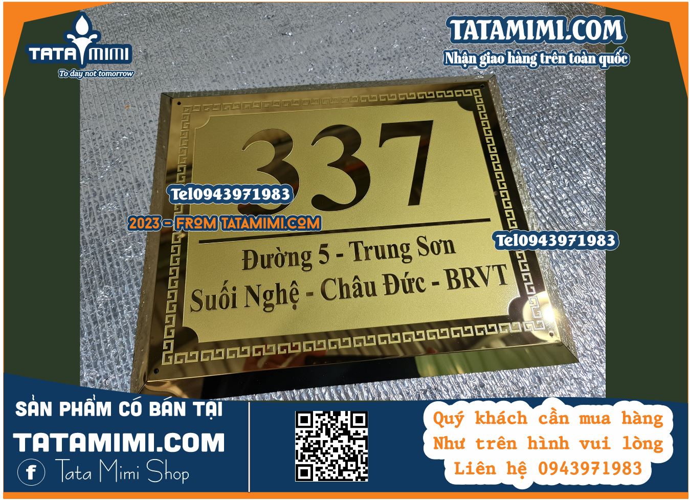 Biển công ty làm từ inox 304