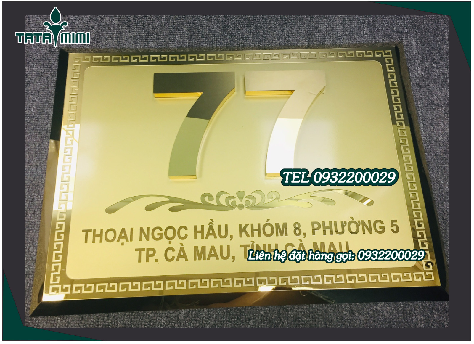 Biển số nhà khắc vào inox hoặc gắn chữ nổi lên
