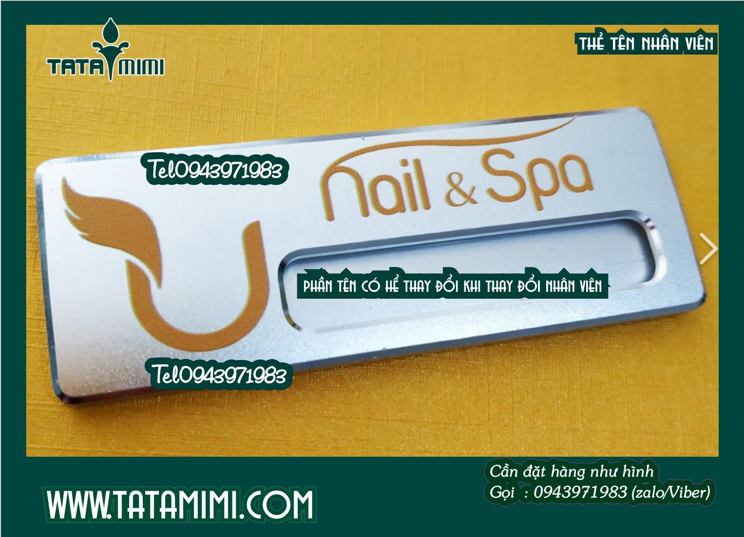 Bộ thẻ tên nhân viên bằng mica