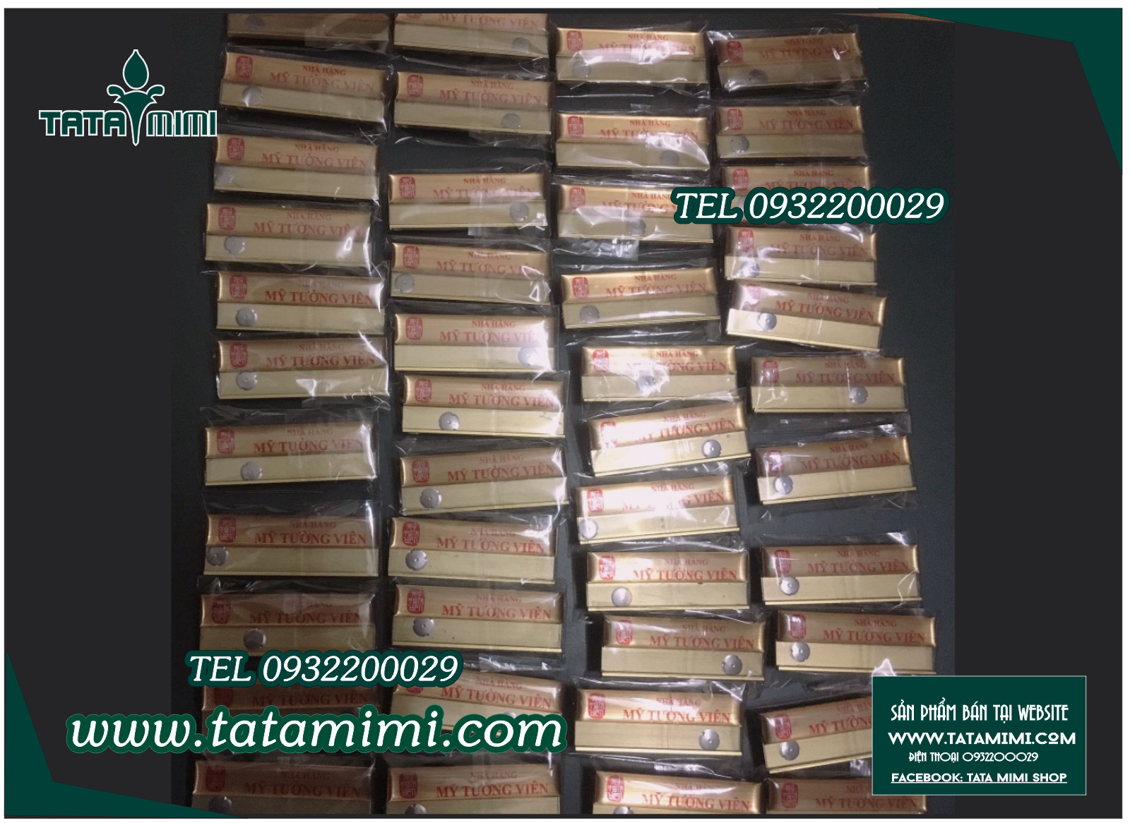 Bảng tên mica kèm kim băng