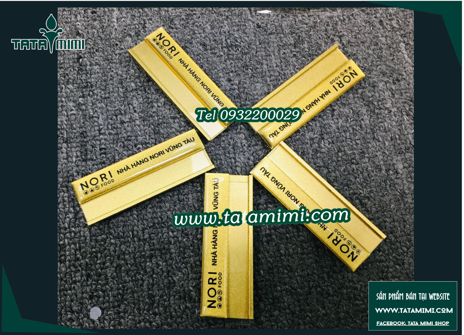 Bảng tên mica kèm kim băng