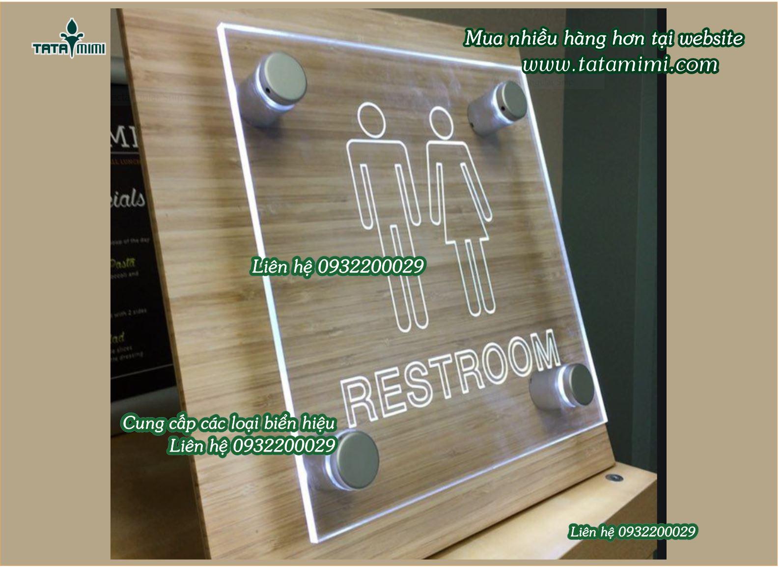 Bảng mica exit-wc có led