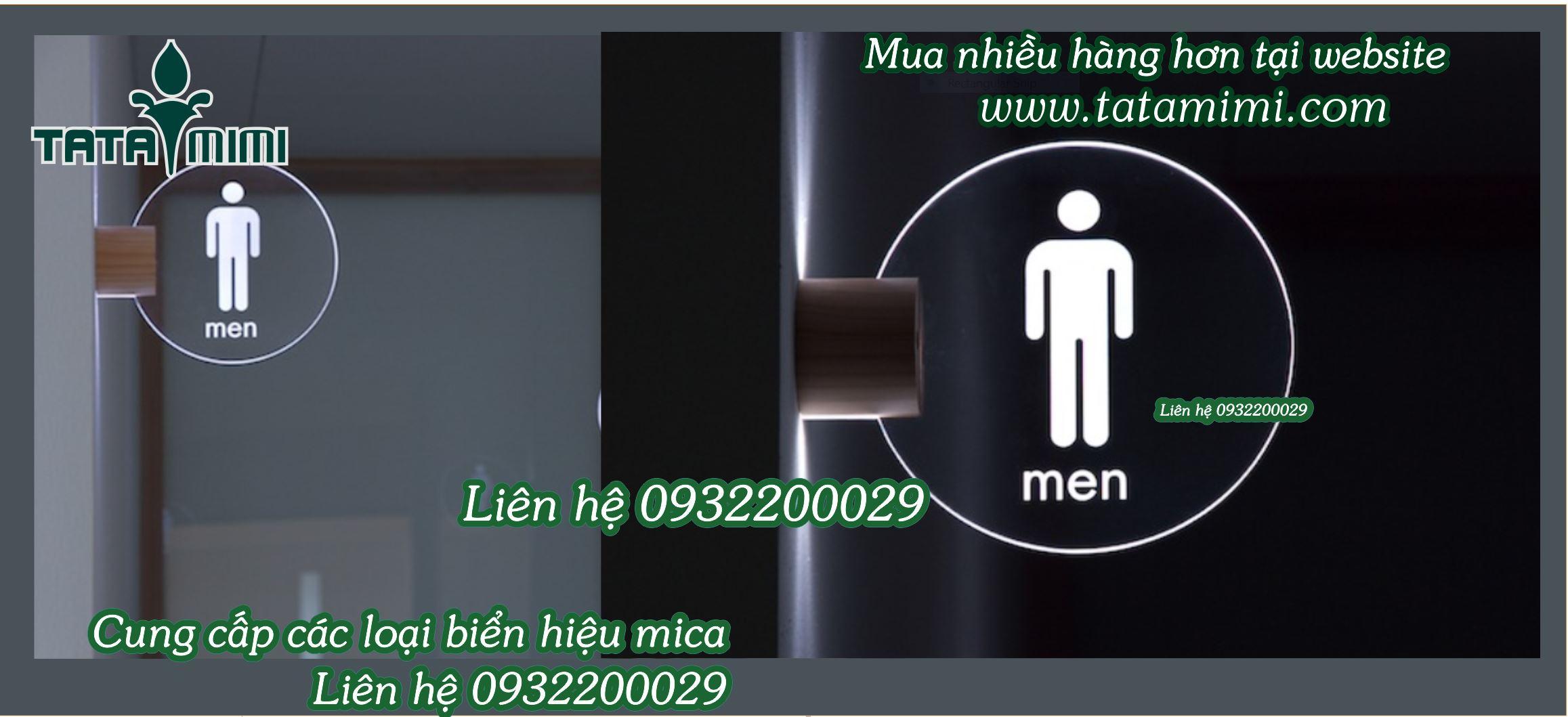 Biển wc hình tròn có led