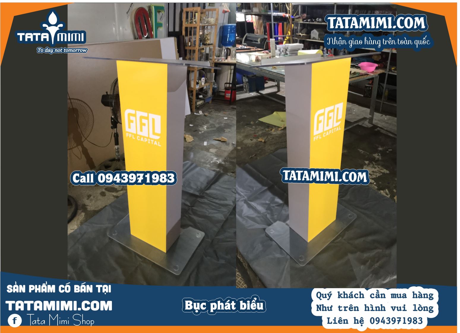 Bục phát biểu nên kết hợp với gỗ không
