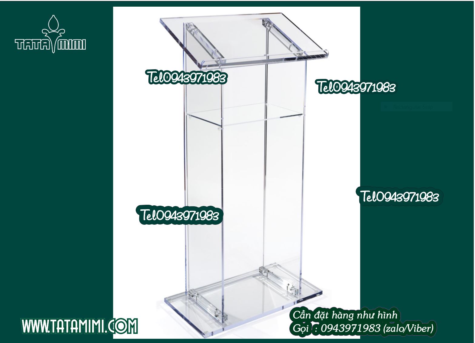 Bục phát biểu mica cho ngày tựu trường