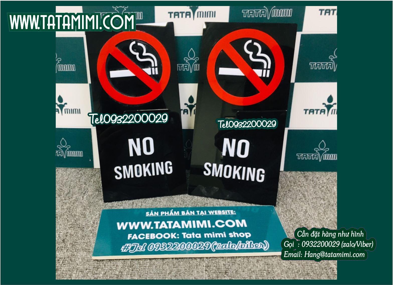 Bảng cấm hút thuốc có 2 loại dán tường và để bàn