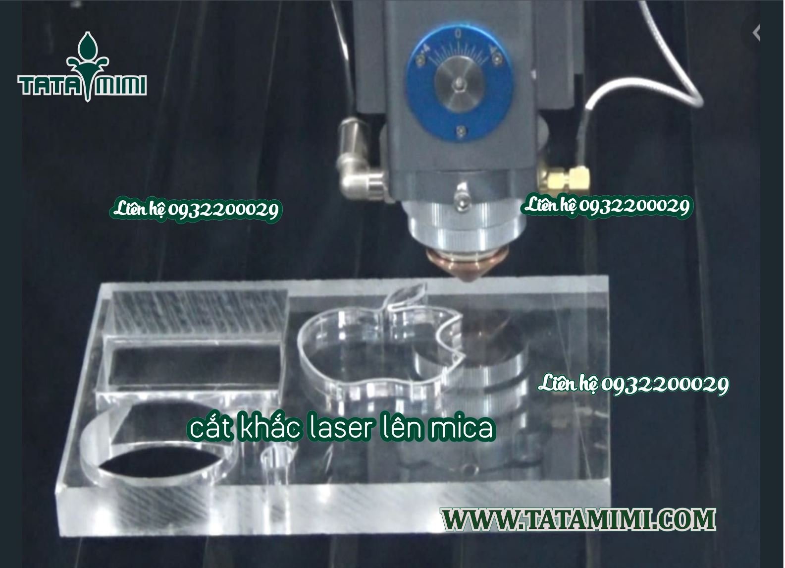 Mica tạo thành hộp được khắc hoa văn