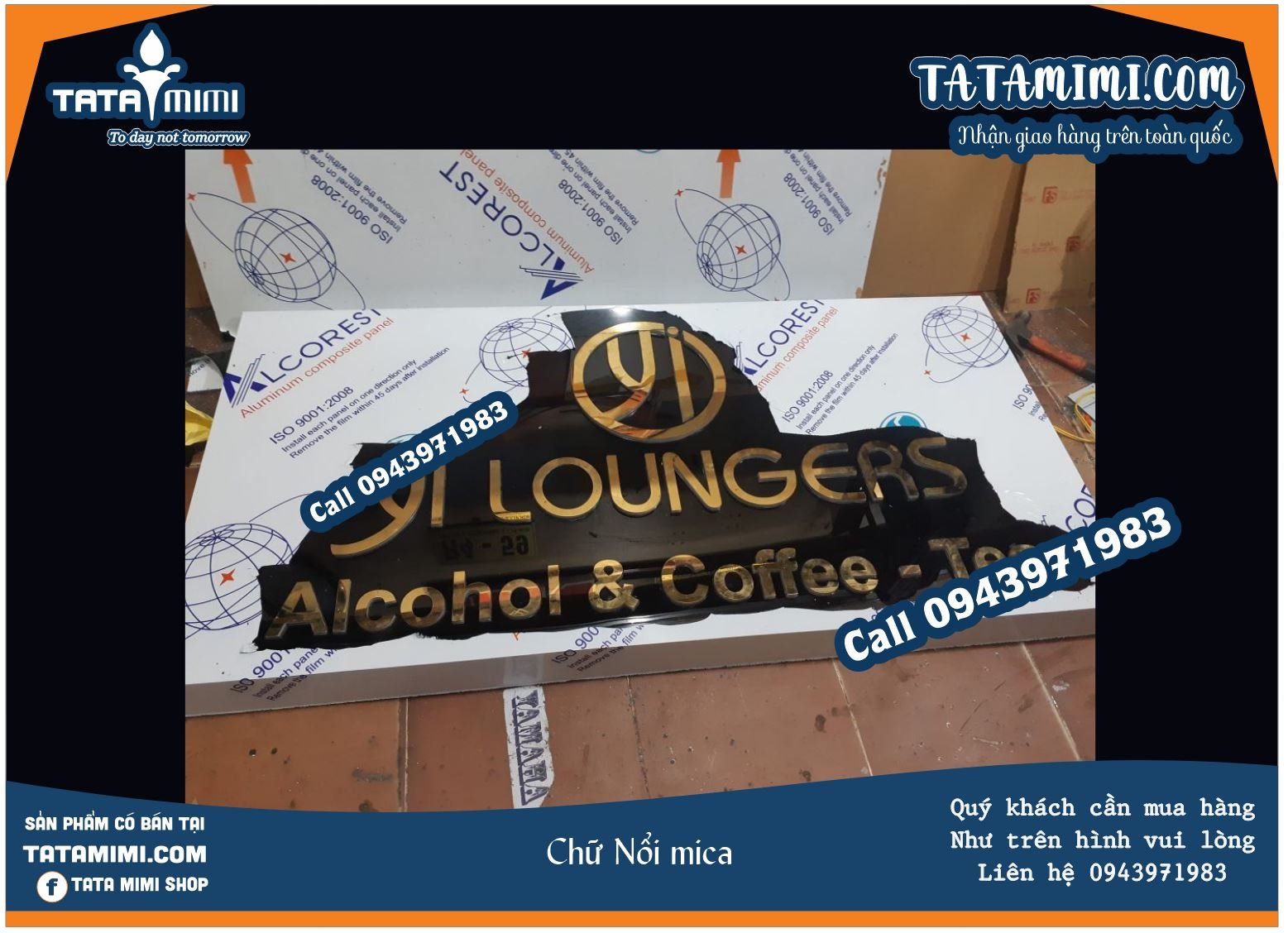 Chữ mica được cắt theo các front chữ khác nhau