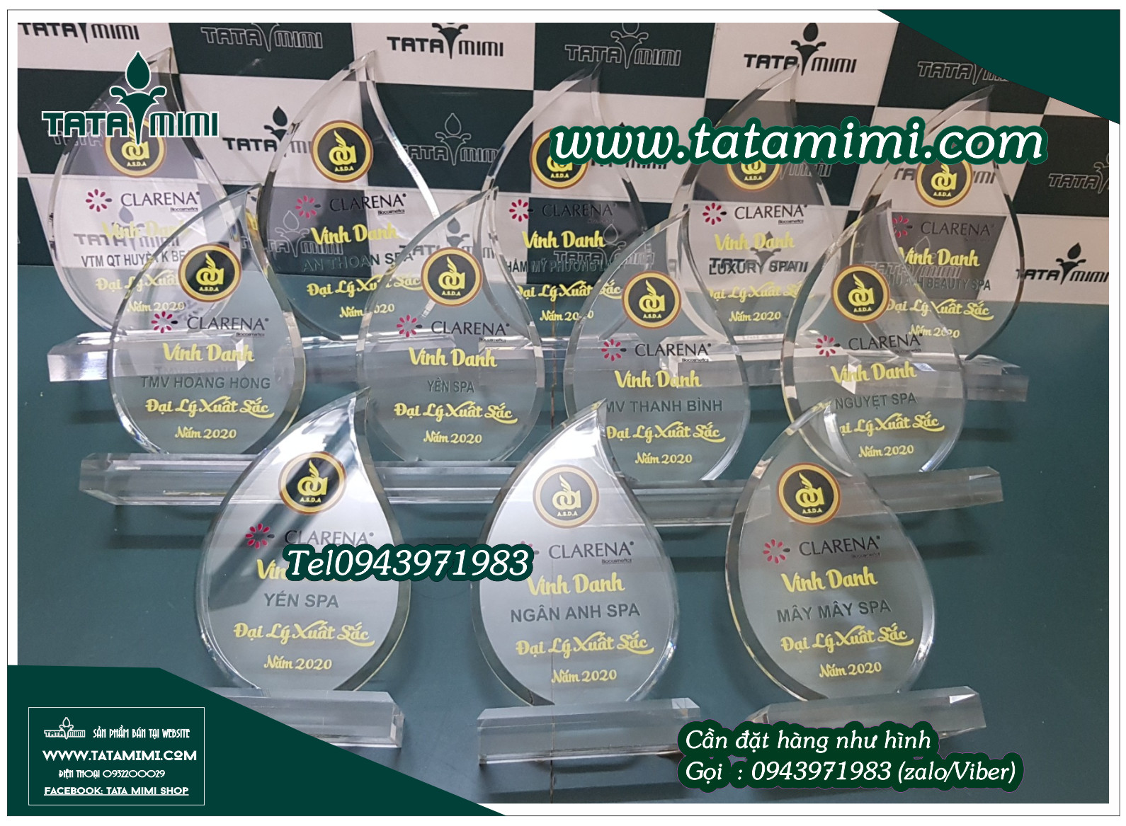 Bảng vinh danh đặt theo thiết kế