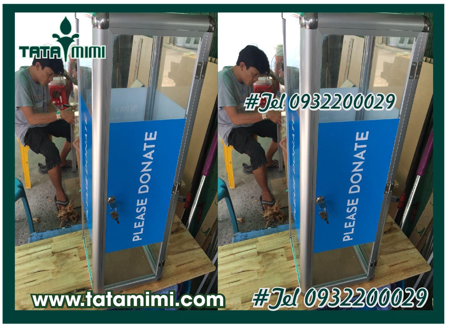 Hòm từ thiện bo nhôm để nơi công cộng cao bao nhiêu