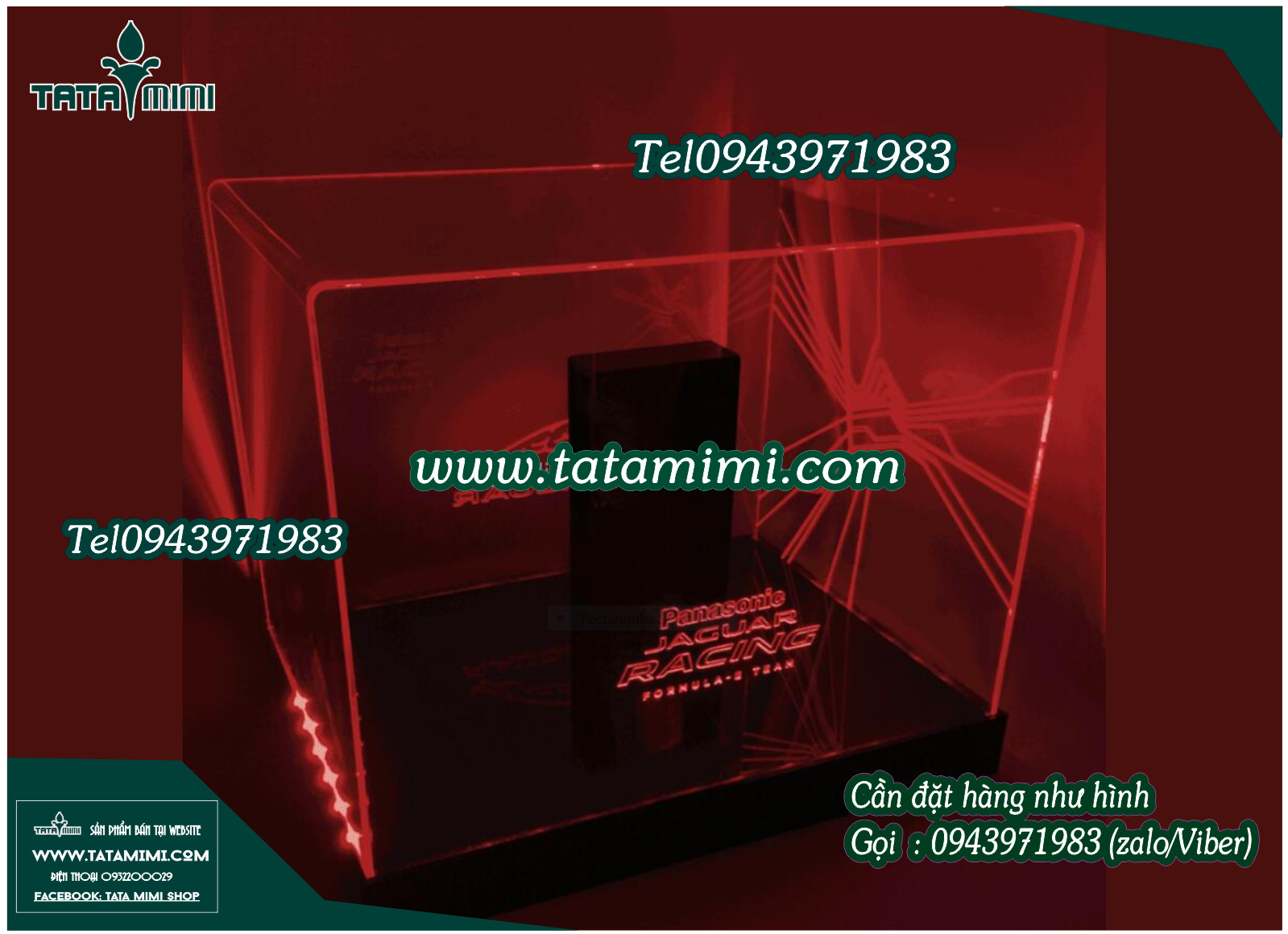 Hộp chụp mica có led