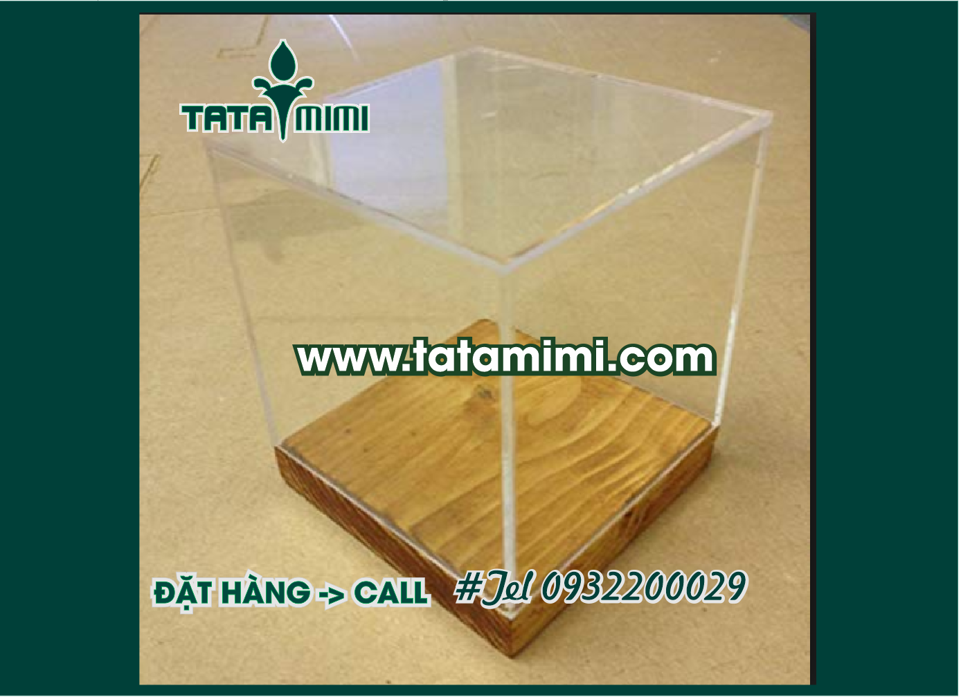 Hộp chụp bằng mica trong