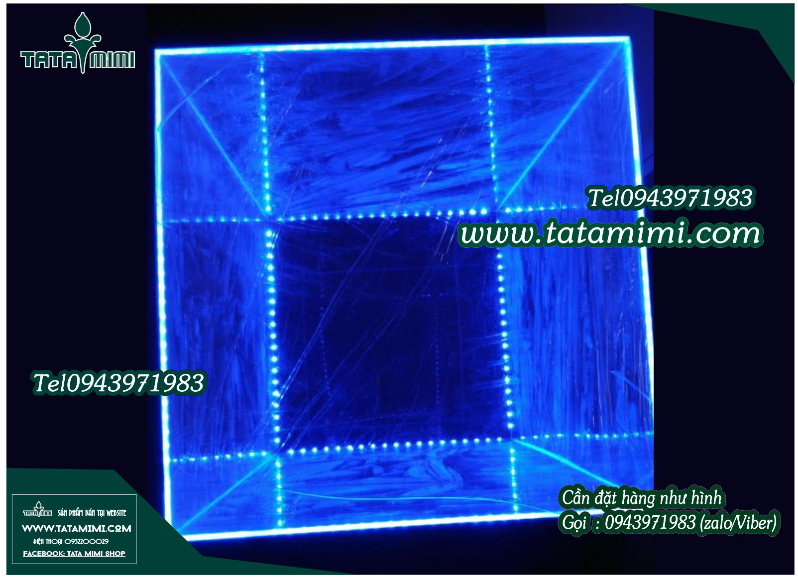 Hộp chụp mica có led