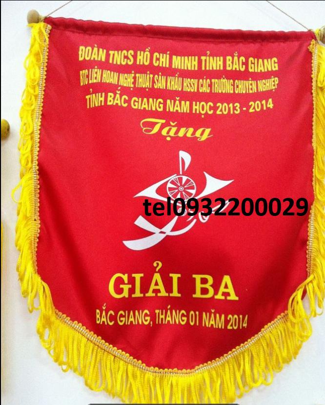 Cờ cầm tay - cờ trao thưởng trao giải chất liệu vải