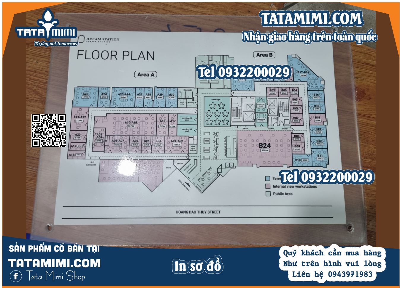 Biển quy trình làm từ mica  với nội dung in decal